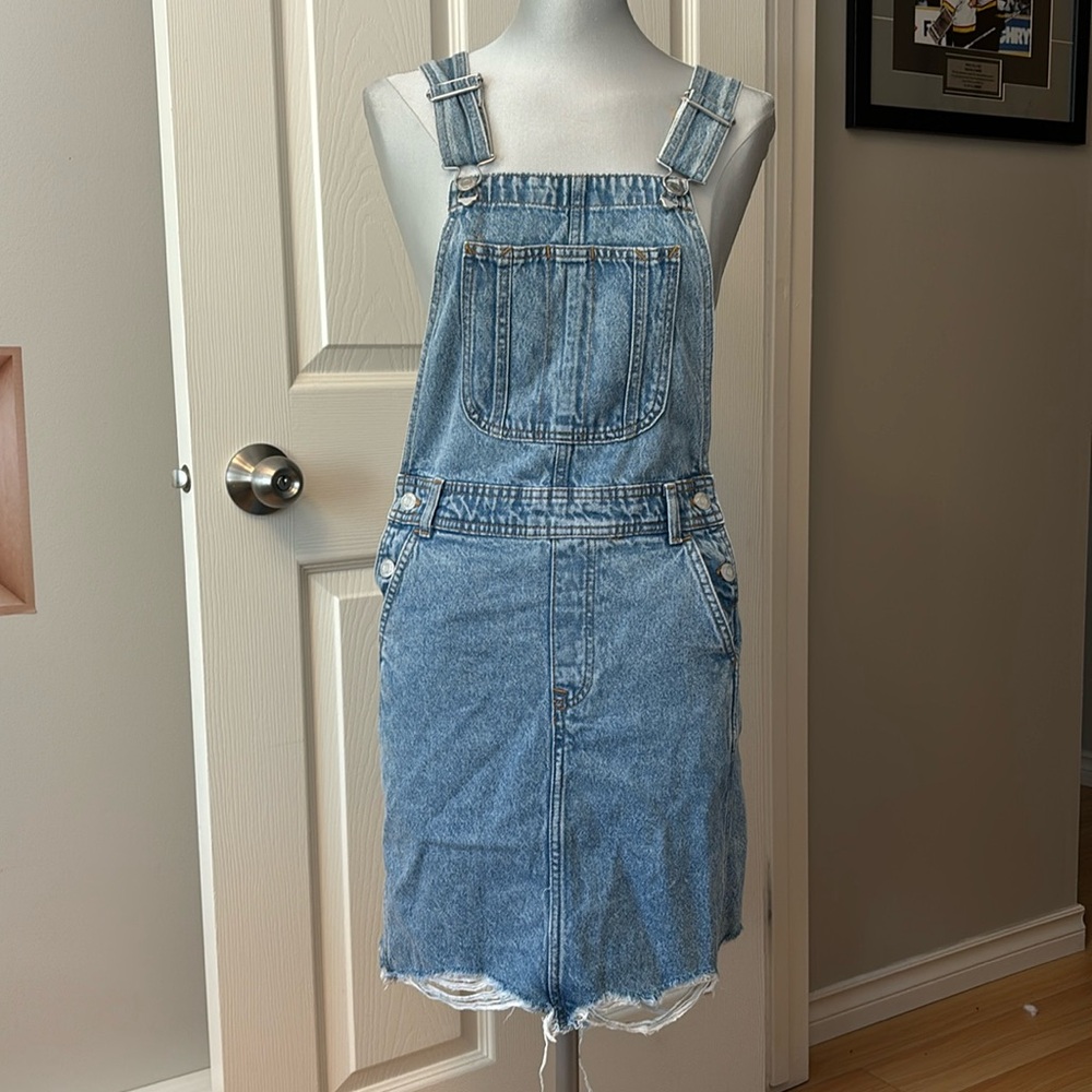 H&M denim overall dress
